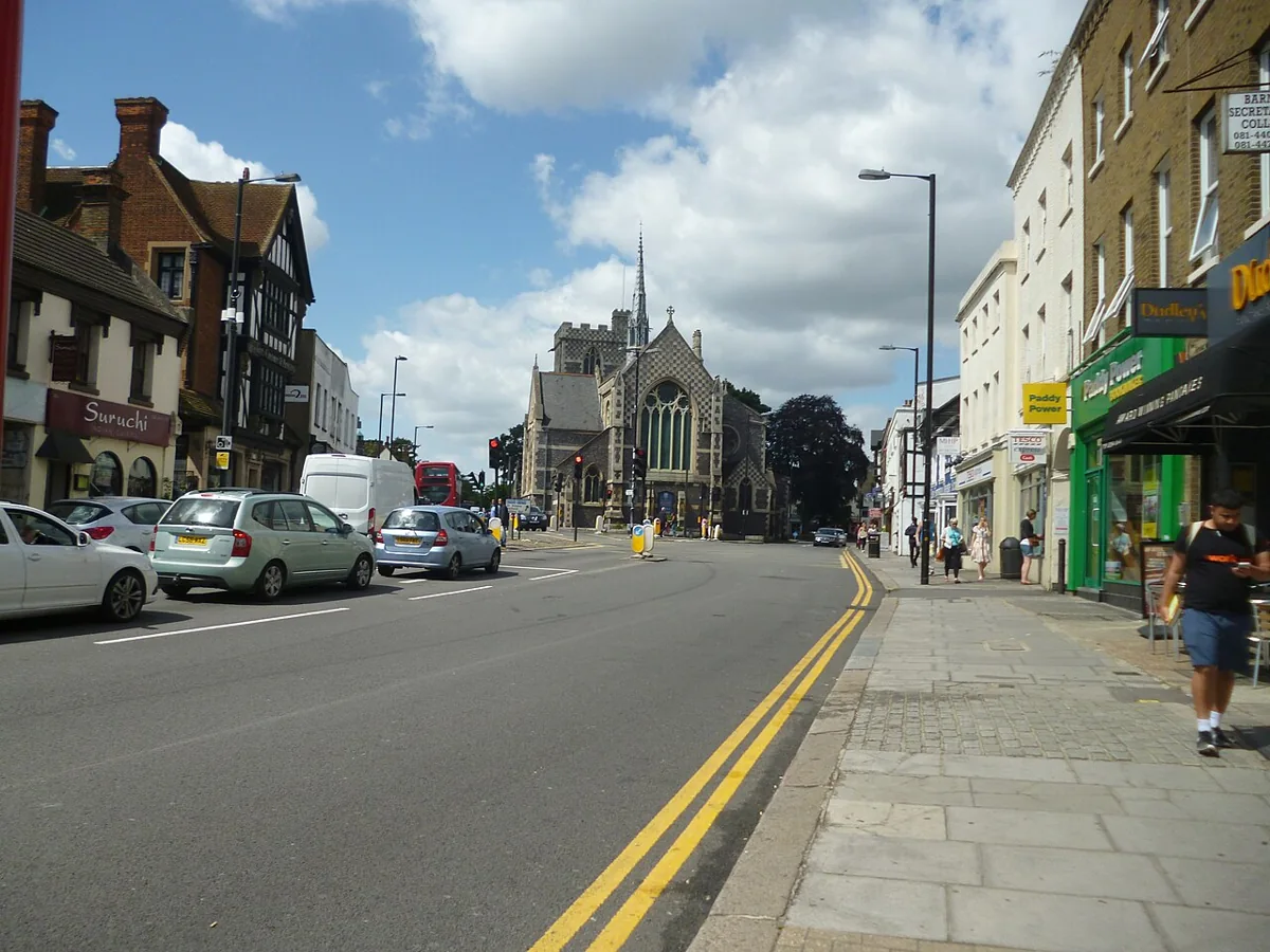 High Street in Chipping Barnet, London Borough of Barnet